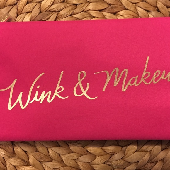 LANCÔME “WINK & MAKEUP” ZIPPERED COSMETIC BAG - Picture 2 of 5